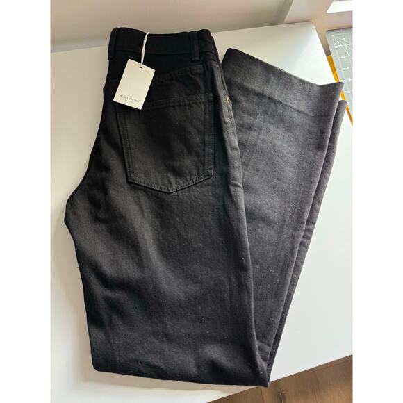 $168 New Madewell Alexa Chung High Rise Straight Jeans - black - Size 25 - Picture 7 of 12